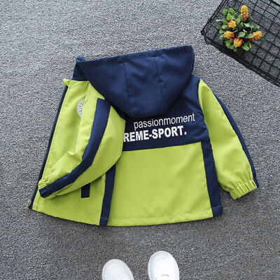 2024. Modne jakne za dječake Proljeće Jesen Dječja vjetrovka s kapuljačom Slovo Sportska gornja odjeća Dječja odjeća 2-12 godinar