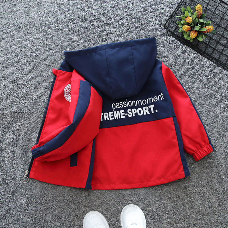 2024. Modne jakne za dječake Proljeće Jesen Dječja vjetrovka s kapuljačom Slovo Sportska gornja odjeća Dječja odjeća 2-12 godinar