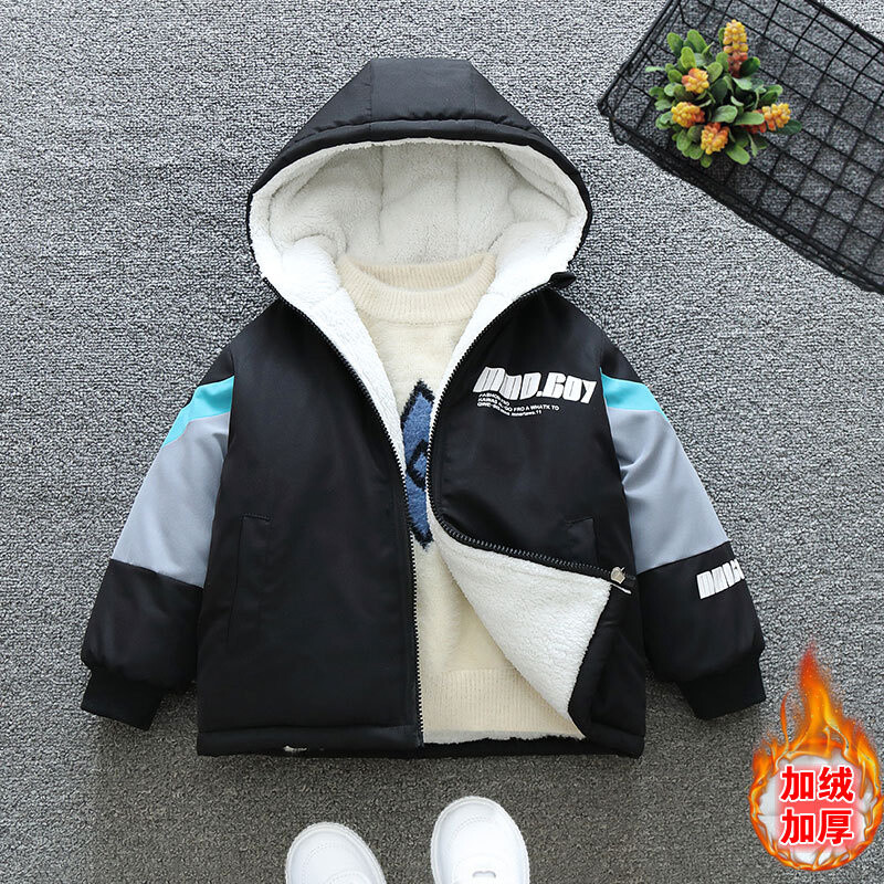 Dječački kaput Kaput Jakna Vjetrobran Gornja odjeća 2024 Slova Zima Jesen Pamuk Sport Tinejdžeri Božićni dar Dječja odjeća