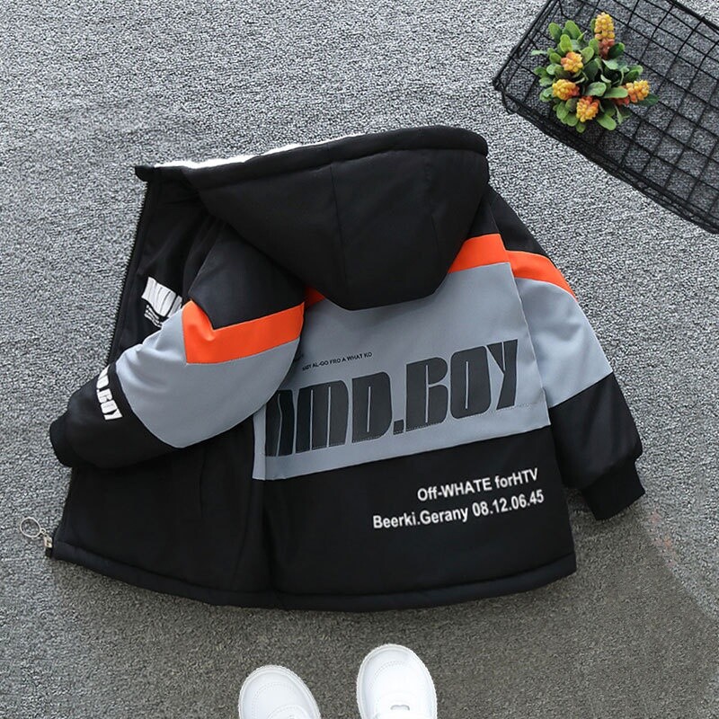 Dječački kaput Kaput Jakna Vjetrobran Gornja odjeća 2024 Slova Zima Jesen Pamuk Sport Tinejdžeri Božićni dar Dječja odjeća