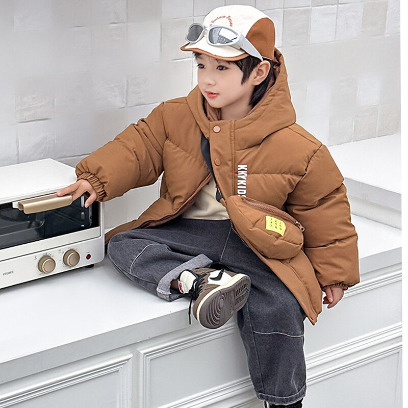 2-8 godina Zimska jakna za dječake i djevojčice, debela podstava koja održava toplinu s baršunastom kapuljačom, teški kaput za djecu, dječja gornja odjeća, torba za slanje