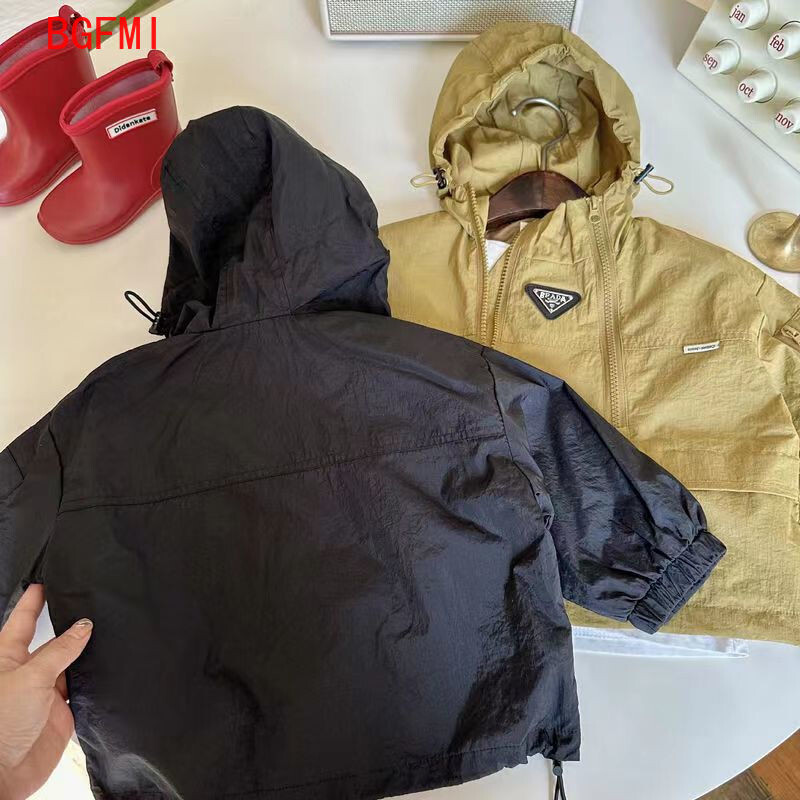 Modna jakna za djevojčice i dječake s kapuljačom i dvostrukim patentnim zatvaračem, dječji kaput za dojenčad, malu djecu, dječji kaput na otvorenom, jesen, proljeće, dječja gornja odjeća, dječja odjeća 1-10 godina