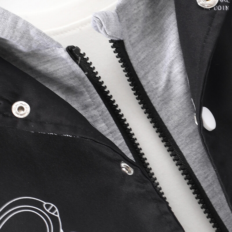 2024. Jesen Zima Modni kaput za velike dječake dugih rukava s patentnim zatvaračem i kapuljačom za djecu 8-12 godina Cool Gornja odjeća