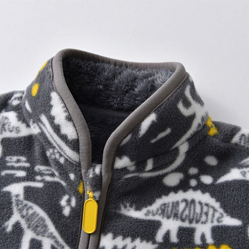 Novo proljeće, jesen, zima, dječja odjeća, dječja odjeća, jakne s dinosaurima za dječake, gornja odjeća od polarnog flisa, meka topla