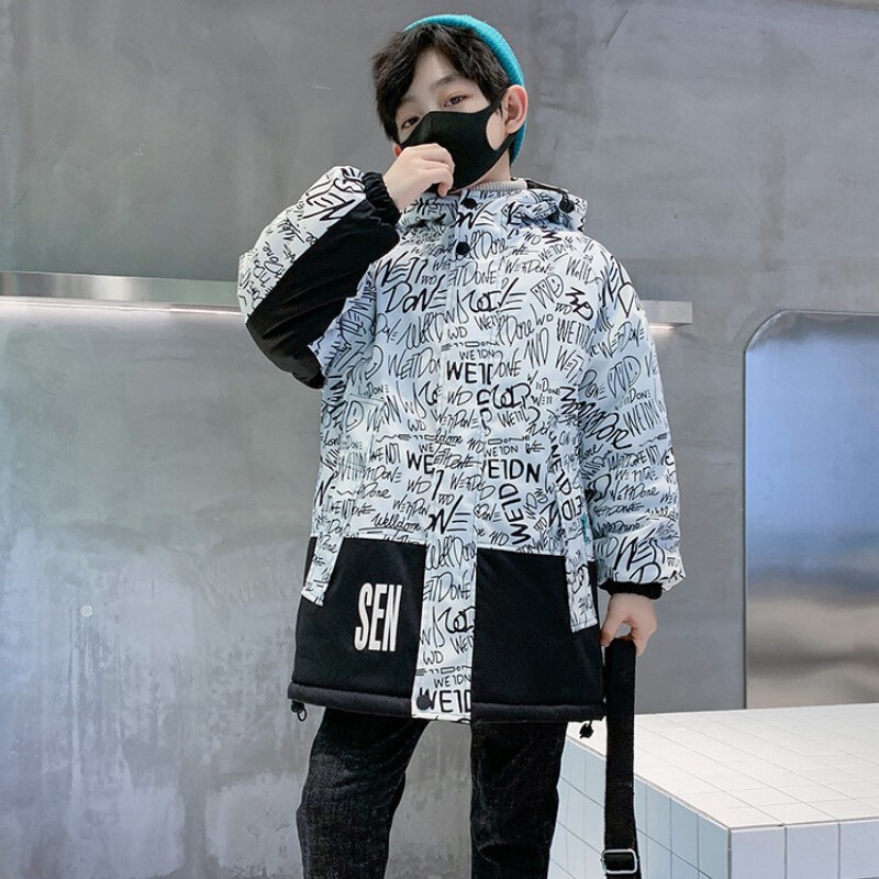 Dječački kaput Jakna Pamučna gornja odjeća Zaštita od vjetra 2023. Hladna, zadebljana baršunasta zimska topla dječja odjeća visoke kvalitete