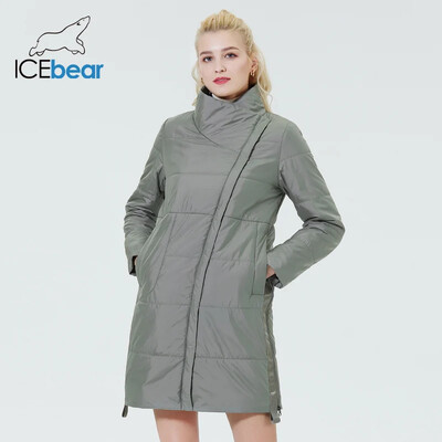 ICEbear 2023, jachetă nouă de primăvară pentru femei, din bumbac, haină caldă de modă, cu glugă, de marcă de înaltă calitate, parkas cu glugă GWC22031I
