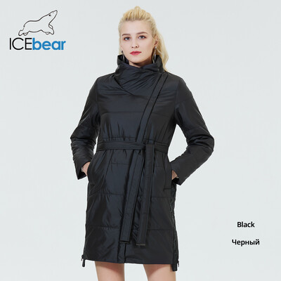 ICEbear 2023 nova ženska proljetna jakna s kapuljačom pamučni topli modni kaput visokokvalitetne marke ženske parke s kapuljačom GWC22031I