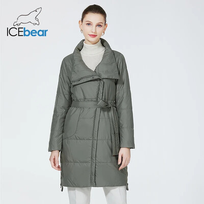 ICEbear 2023 Jachetă nouă de toamnă pentru femei, cu glugă, din bumbac, haină caldă de modă, de marcă de înaltă calitate, parka casual pentru femei GWC22031I