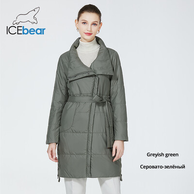 ICEbear 2023. Nova ženska jesenska jakna s kapuljačom, pamuk, topao modni kaput visoke kvalitete, ženske ležerne parke GWC22031I