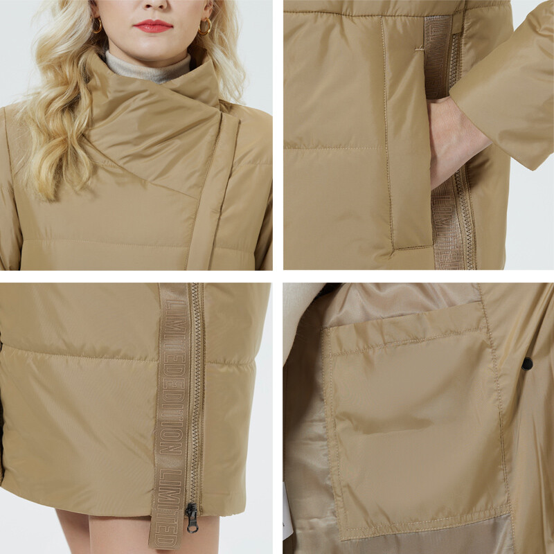 ICEbear 2023. Nova ženska jesenska jakna s kapuljačom, pamuk, topao modni kaput visoke kvalitete, ženske ležerne parke GWC22031I