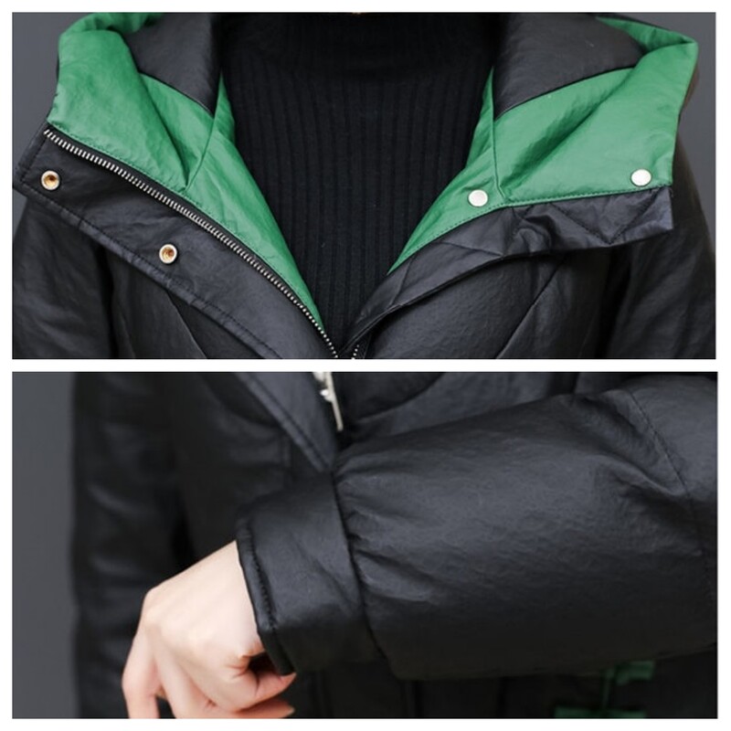 Vrhunska crna pamučna jakna 2024. Novi zimski kaput srednjih godina, majčinske duge parke, deblja topla pufer kaput Ženska gornja odjeća