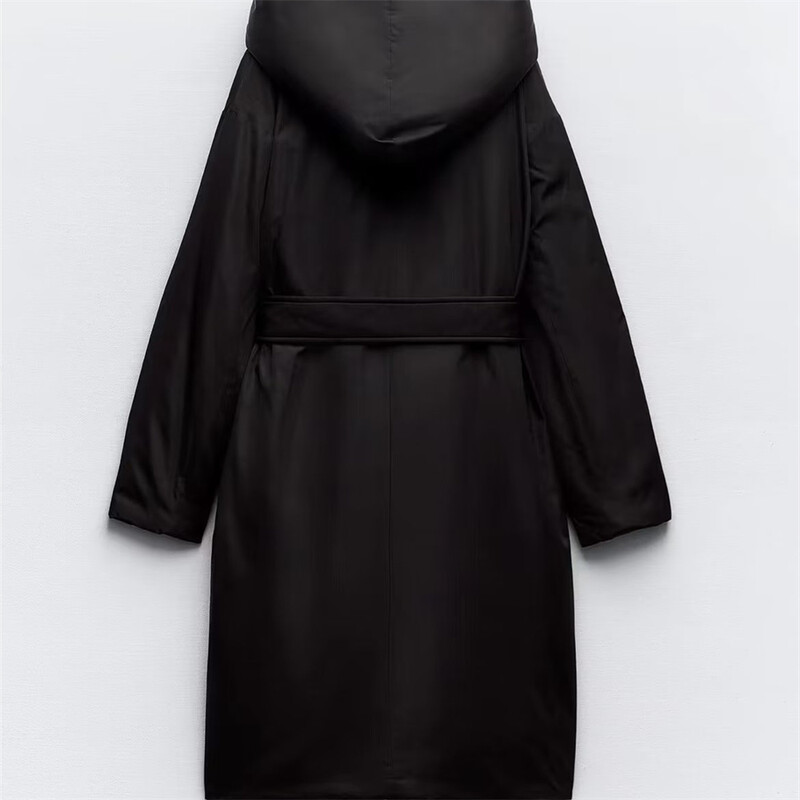 Novi proizvod UNIZERA jesen/zima 2023. Nova ženska modna ležerna vjetrovka s remenom i kapuljačom, pamučni kaput