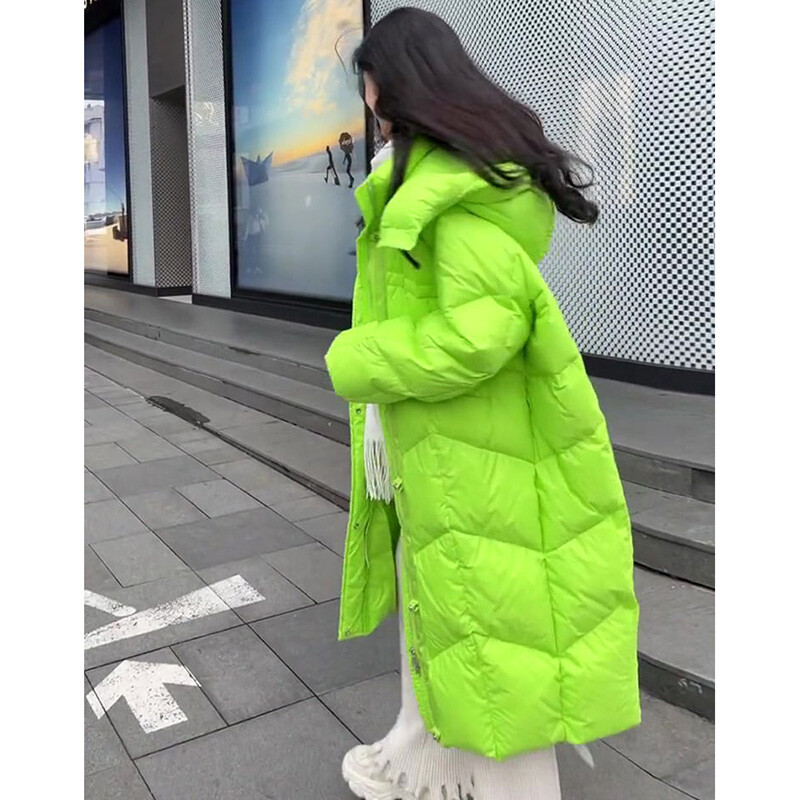 Дамско памучно палто с качулка, ново зимно зимно палто за 2024 г., корейско, дебело, топло парка с висока яка, свободно, тънко, уютно яке, връхни дрехи, дамско
