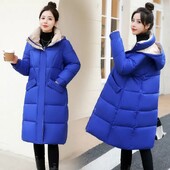 Nova ženska zimska parka jakna za 2023. Dugi kaput s kapuljačom Topla pamučna jakna Uska parka podstavljena široka ženska kaputi za studente