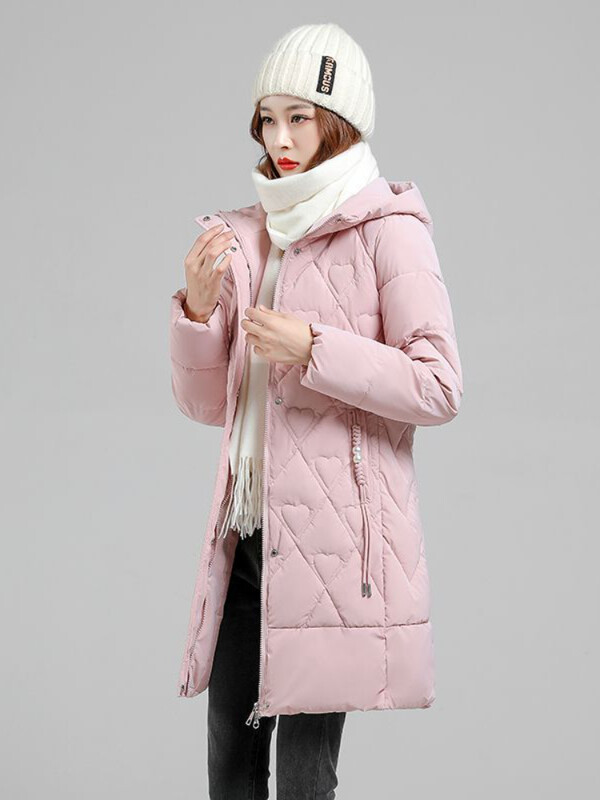 Talvised paksud kapuutsiga pikad parkmantlid Naiste vabaaja mantlid, õhukesed, soojad tuulekindlad puuvillased polsterdatud jakid Korea lumerõivad chaquetas
