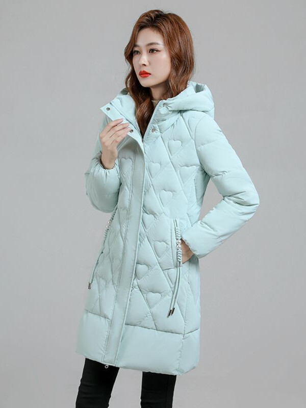 Talvised paksud kapuutsiga pikad parkmantlid Naiste vabaaja mantlid, õhukesed, soojad tuulekindlad puuvillased polsterdatud jakid Korea lumerõivad chaquetas