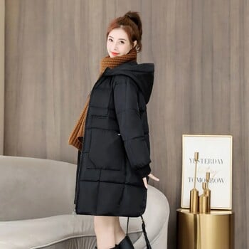 2023 Νέο χειμωνιάτικο γυναικείο μπουφάν Parka Long Coat Causal Famale Πανωφόρι Χοντρό βαμβακερό τζάκετ Χοντρό παρκά πανωφόρι