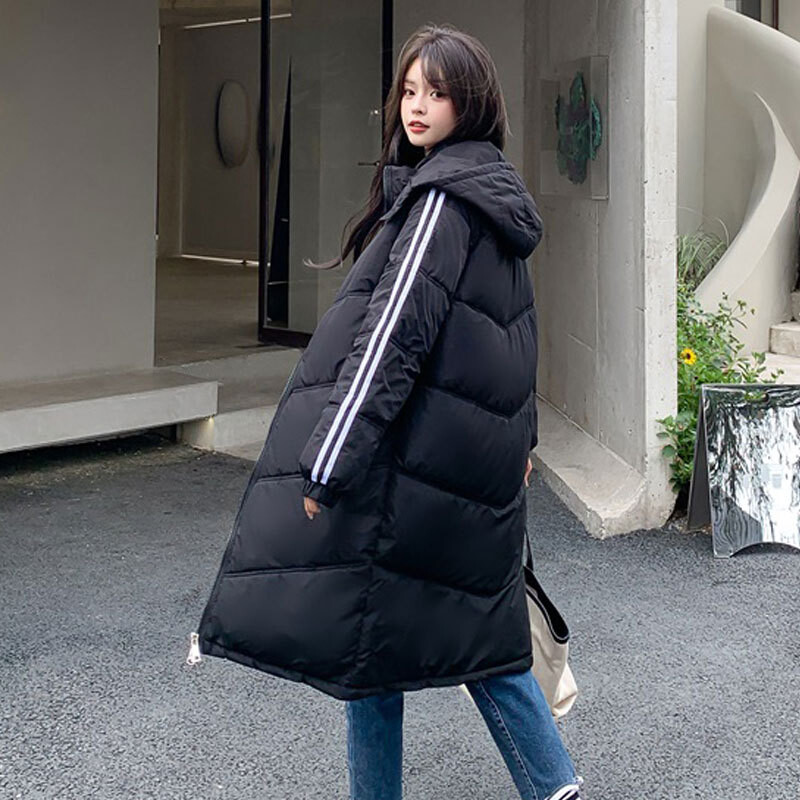 2024. Zimski puh pamučni kaputi Ženske duge pamučne parke Korejski ležerni kaput s podstavljenim pamukom Deblja topla pamučna jakna Kaputi s kapuljačom