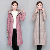 2021. Nova duga donja jakna Ženska zimska uska topla dvostrana jakna Ženska ultra lagana donja jakna s kapuljačom Kaput