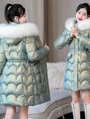 Nova zimska jakna 2023. Dugi kaputi Ženske parke s krznenim ovratnikom Sjajna pamučna jakna s kapuljačom Topla ležerna pamučno podstavljena parka kaput