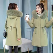 2023. Prevelika ženska parka 6XL Zimska nova široka jakna s podstavom od vune Ženski debeli kaput s kapuljačom Ženske tople podstavljene duge parke za snijeg