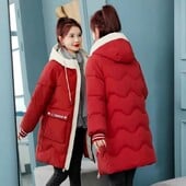 2023. aasta uus naiste udusulg Puuvillane mantel Talvejope Naiste suur lahtine pargid paksendavad Välisriided hoiavad soojas Keskmise stiiliga mantel