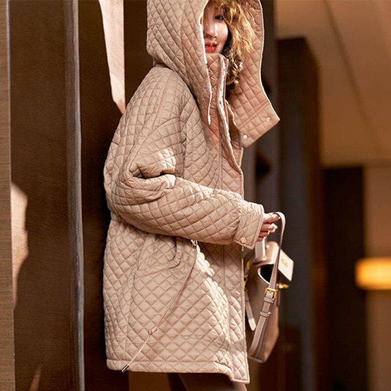 Novi ženski pamučni kaput, zimska jakna za 2023. Ženska parka za opuštanje Tanka temperamentna gornja odjeća, kaput srednje veličine