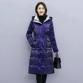 2023. Nova visokokvalitetna ženska zimska jakna, modna sjajna jakna s kapuljačom, jakna s dugačkom kapuljačom, ženski topli pamučni kaput, ženska vanjska odjeća