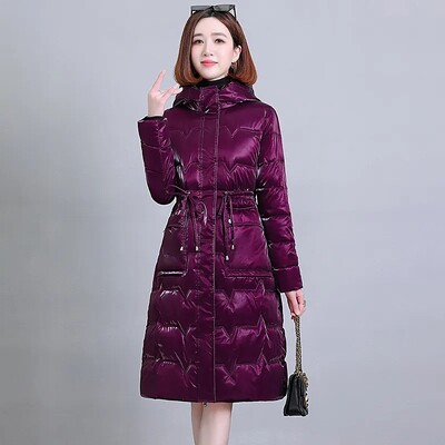 2023. Nova visokokvalitetna ženska zimska jakna, modna sjajna jakna s kapuljačom, jakna s dugačkom kapuljačom, ženski topli pamučni kaput, ženska vanjska odjeća