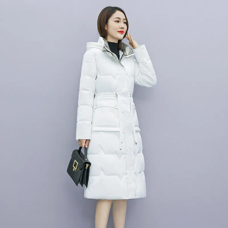 2023. Nova visokokvalitetna ženska zimska jakna, modna sjajna jakna s kapuljačom, jakna s dugačkom kapuljačom, ženski topli pamučni kaput, ženska vanjska odjeća