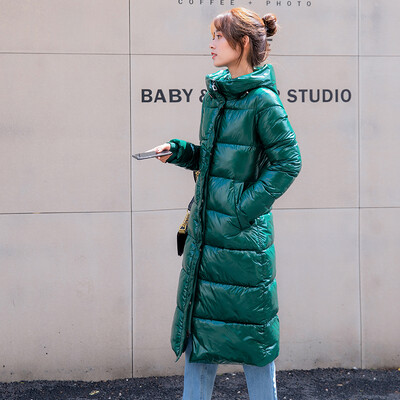 2023. Duga, tanka, sjajna parka jakna, kaput, modna zimska ženska topla gornja odjeća s kapuljačom, ženske Casacas Para Mujer