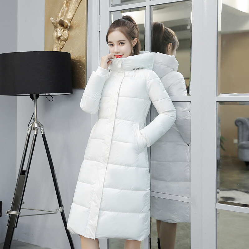 2023. Duga, tanka, sjajna parka jakna, kaput, modna zimska ženska topla gornja odjeća s kapuljačom, ženske Casacas Para Mujer