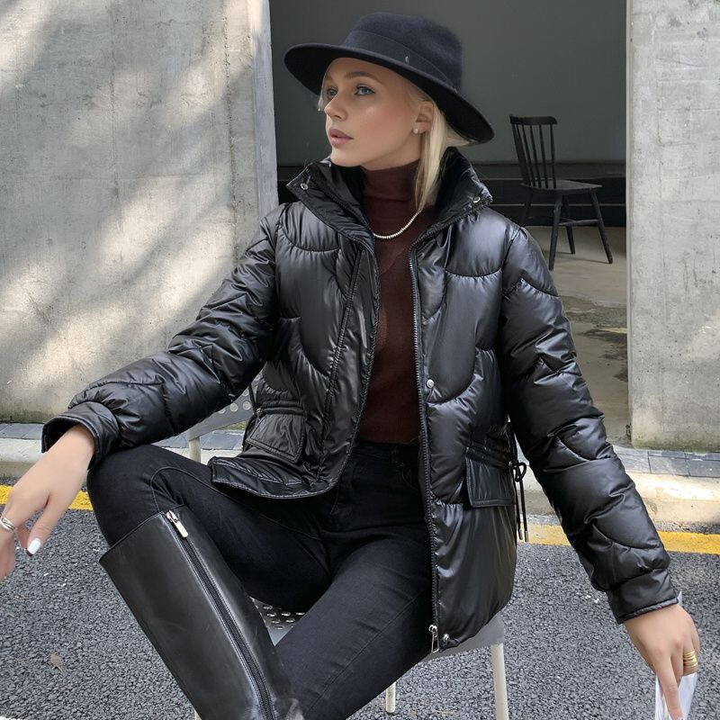 2024. Zimska ženska pamučna jakna Ženska sjajna, vodootporna, topla, deblja, topla kratka jakna Ženske parke Kaputi Ženska odjeća