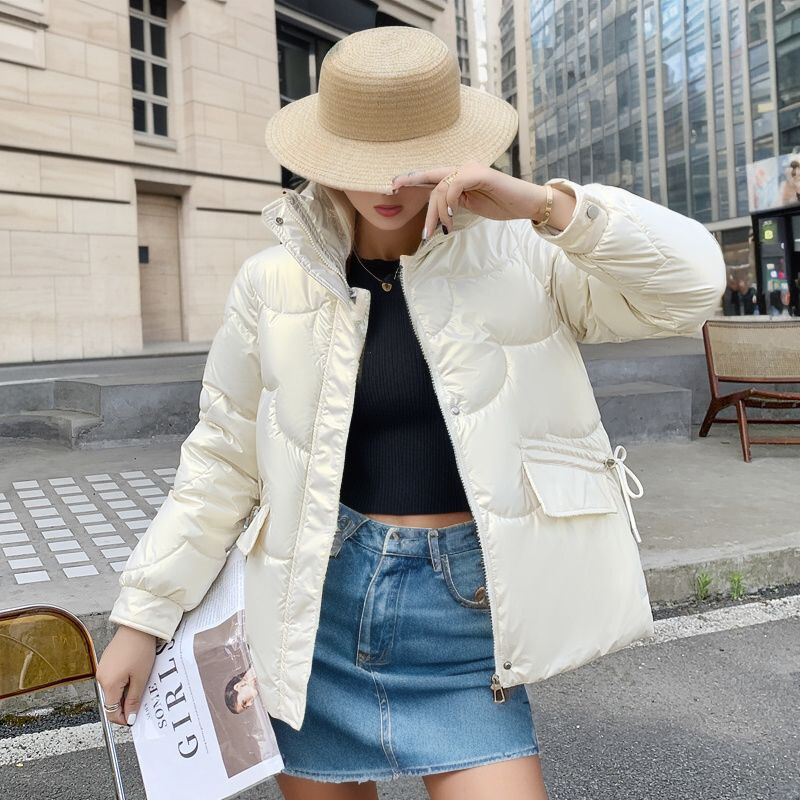 2024. Zimska ženska pamučna jakna Ženska sjajna, vodootporna, topla, deblja, topla kratka jakna Ženske parke Kaputi Ženska odjeća