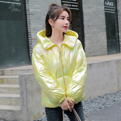 Nova 2023. Sjajni pamučni kaput, ženska zimska jakna s kapuljačom, modna topla pamučna parka, korejska odjeća za snježni kruh, ženska