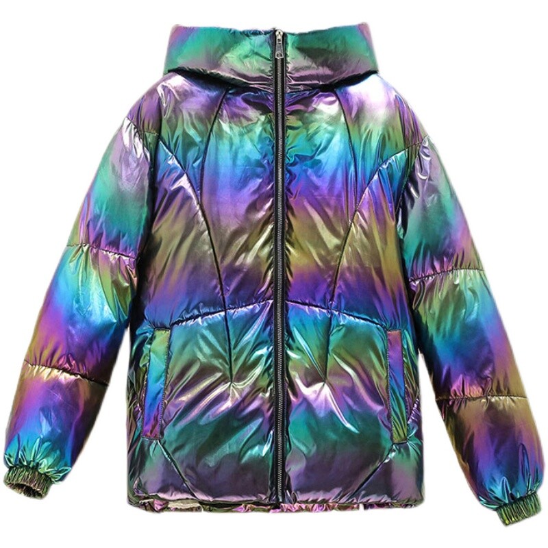 Nova 2023. Sjajni pamučni kaput, ženska zimska jakna s kapuljačom, modna topla pamučna parka, korejska odjeća za snježni kruh, ženska