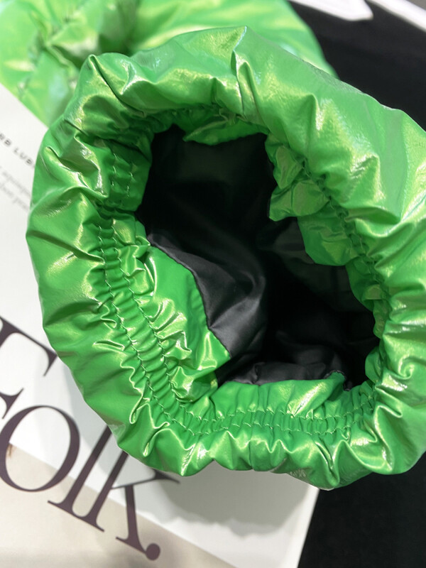 [YOZOU] Zimska luksuzna svjetlucava zelena kratka podstavljena pufer jakna parke s korejskom gornjom odjećom Dongdaemun Debeli kaput za mlade žene