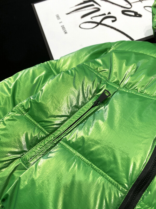 [YOZOU] Zimska luksuzna svjetlucava zelena kratka podstavljena pufer jakna parke s korejskom gornjom odjećom Dongdaemun Debeli kaput za mlade žene