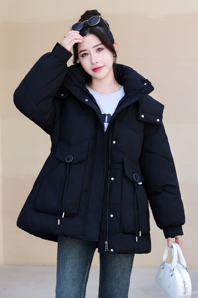 2024. Zimska ženska jakna s kapuljačom Kaputi Srednje duge parke Ženski donji pamučni kaput Debeli topli podstavljeni Ležerna gornja odjeća