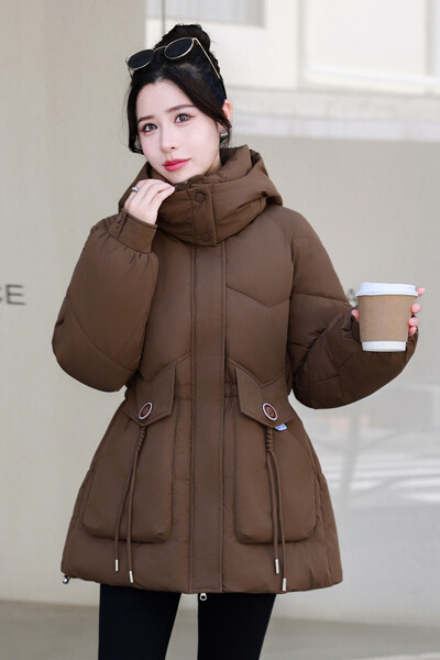 2024. Zimska ženska jakna s kapuljačom Kaputi Srednje duge parke Ženski donji pamučni kaput Debeli topli podstavljeni Ležerna gornja odjeća