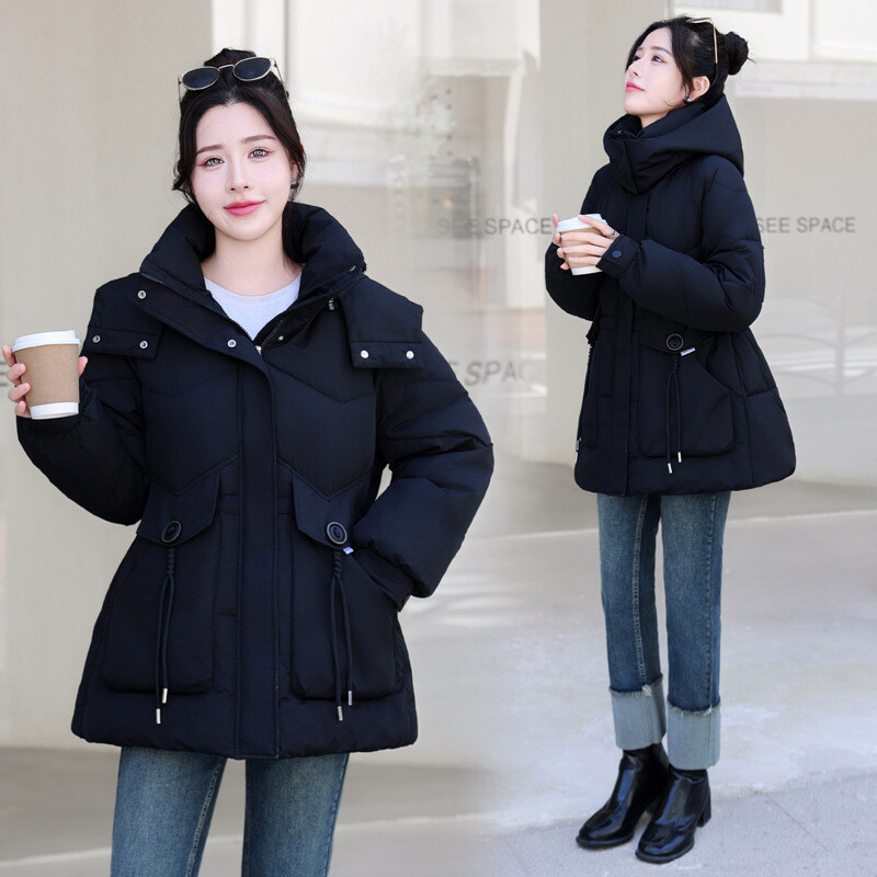 2024. Zimska ženska jakna s kapuljačom Kaputi Srednje duge parke Ženski donji pamučni kaput Debeli topli podstavljeni Ležerna gornja odjeća
