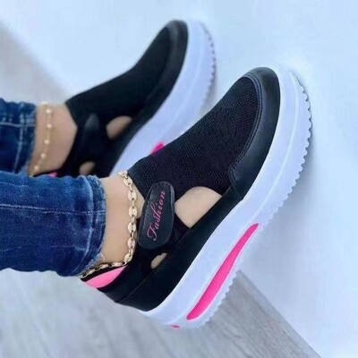 2023 Summer New Breathable Mesh Wedge Casual Sport Shoes Plus Size 43 Non Slip Woman Vulcanize Shoes Platform Γυναικεία αθλητικά παπούτσια