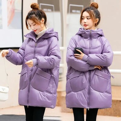 2023, parka cu glugă, jachetă din bumbac, pentru femei, ocazională, caldă, din bumbac, căptușită, parkas, pardesi, pardesiu pentru femei