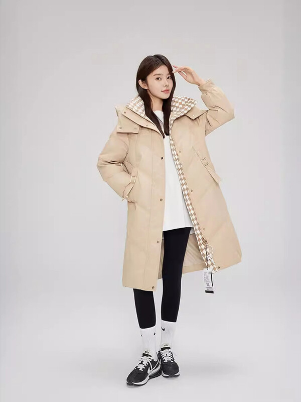 Zimske jakne Ženska snježna jakna Džepovi Crna duga prošivena topla parka kaput Nova gornja odjeća Debela podstavljena pamučna jakna za žene 2024.