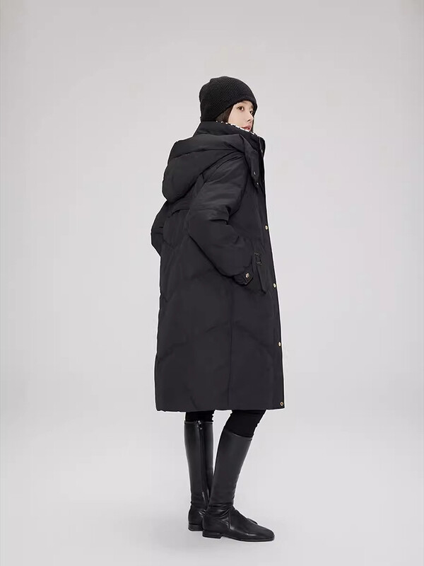 Zimske jakne Ženska snježna jakna Džepovi Crna duga prošivena topla parka kaput Nova gornja odjeća Debela podstavljena pamučna jakna za žene 2024.