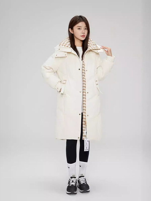 Zimske jakne Ženska snježna jakna Džepovi Crna duga prošivena topla parka kaput Nova gornja odjeća Debela podstavljena pamučna jakna za žene 2024.