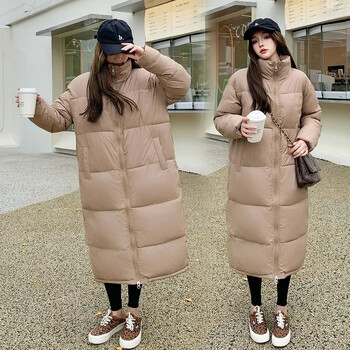 2024 Νέο X-long Parkas Μόδα Χειμερινό Μπουφάν Γυναικείο Casual Χοντρό Βαμβακερό Χειμερινό Παλτό Αδιάβροχο Ζεστό Καπιτονέ