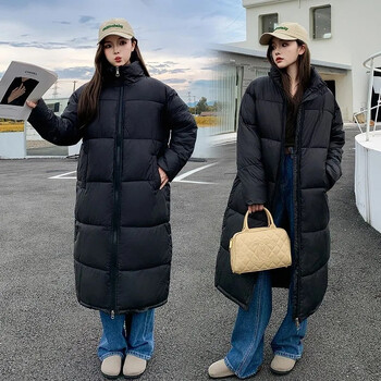 2024 Νέο X-long Parkas Μόδα Χειμερινό Μπουφάν Γυναικείο Casual Χοντρό Βαμβακερό Χειμερινό Παλτό Αδιάβροχο Ζεστό Καπιτονέ