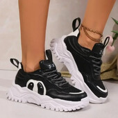 2024 Hot Sale Cipele Ženske cipele na vezanje Ženske vulkanizirane cipele Proljeće Jesen Mješovite boje Vanjske ležerne udobne cipele za hodanje