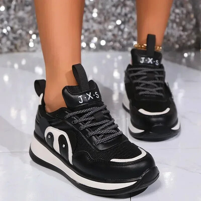 2024 Hot Sale Cipele Ženske cipele na vezanje Ženske vulkanizirane cipele Proljeće Jesen Mješovite boje Vanjske ležerne udobne cipele za hodanje